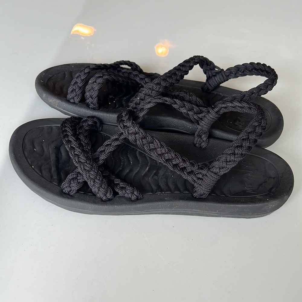 Megnya black sandals arch support 8